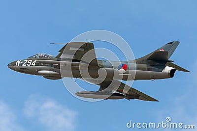 The Dutch Hawker Hunter Foundation Hawker Hunter F.6A G-KAXF. Editorial Stock Photo