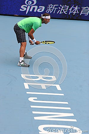 Rafael Nadal in the semifinal of the China Open Editorial Stock Photo
