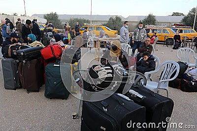 The Rafah border crossing opened after reconciliation talks between Hamas and Fatah in Cairo, mediated by Egypt Editorial Stock Photo