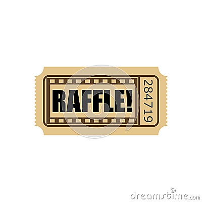 Raffle Ticket Word Enter Contest Vector Illustration