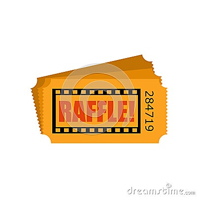 Raffle Ticket Word Enter Contest Vector Illustration