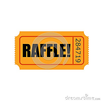 Raffle Ticket Word Enter Contest Vector Illustration