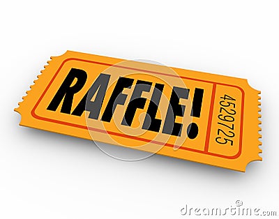 Raffle Ticket Word Enter Contest Winner Prize Drawing Stock Photo