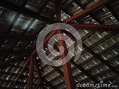 Rafter is a component of the roof structure. It has the function Stock Photo