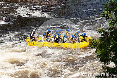 Rafting boat white river ottawa ontario Editorial Stock Photo