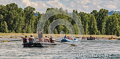 Rafting in Jackson Hole, Wyoming Editorial Stock Photo