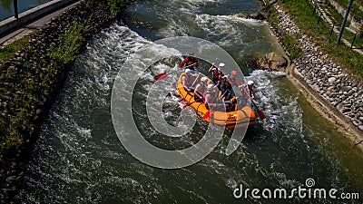 Rafting on wild river Editorial Stock Photo