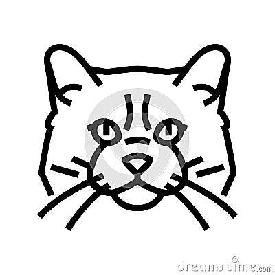 ragdoll cat cute pet line icon vector illustration Vector Illustration