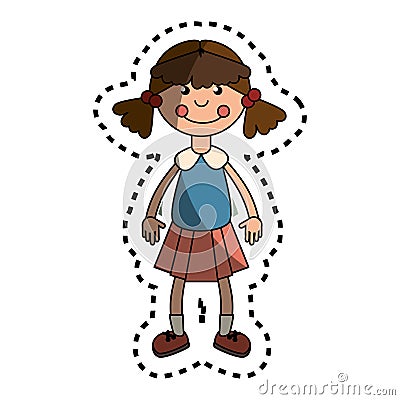 Ragdoll kids toy isolated icon Vector Illustration
