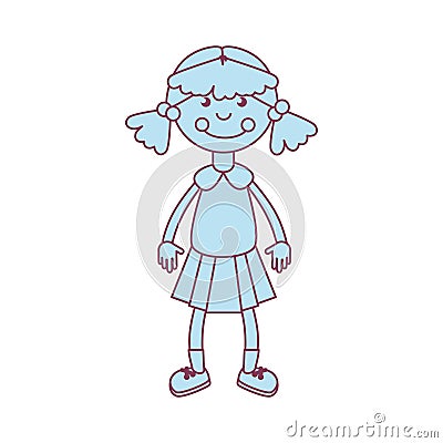 Ragdoll kids toy isolated icon Vector Illustration