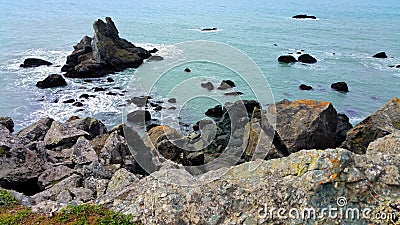 Dangerous & Rough Cliffs Edge Stock Photo