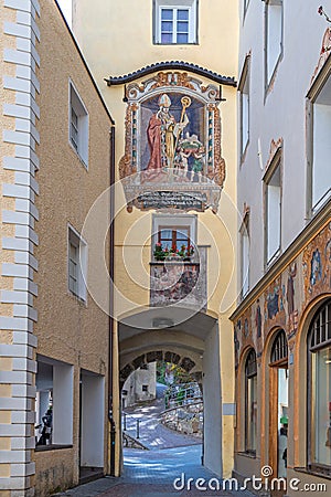 Ragentor gate in Bruneck Stock Photo