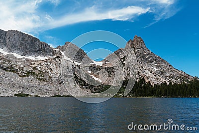 Ragged Peak and Young Lakes in Yosemite National Park Stock Photo