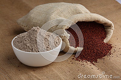 Ragi Flour Stock Photo