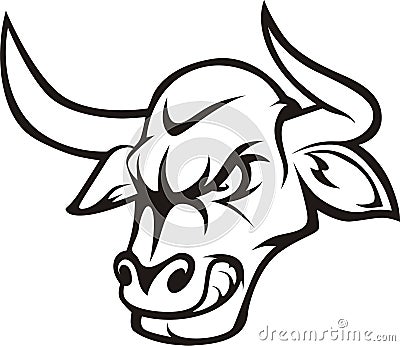 Raging Bull Cartoon Illustration