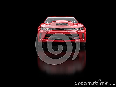 Raging red modern muscle car - beauty shot Stock Photo