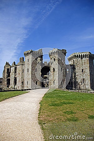 Raglan Castle Stock Photo