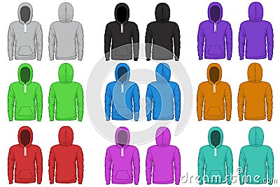 Raglan hoodie vector template Vector Illustration