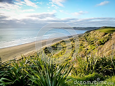 Raglan Surf Beach North Island New Zealand Stock Photo