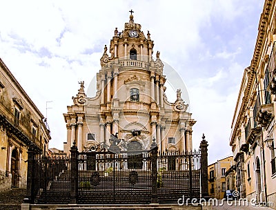 Ragusa Ibla Cathedral of San Giorgio Editorial Stock Photo