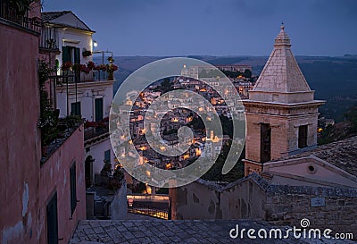 Ragusa Ibla cityscape. Sicily, Italy. Stock Photo