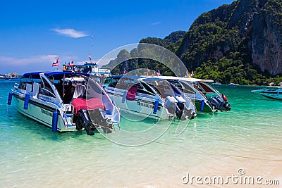 Rai Lay Beach Krabi Thailand, Mahya bay Editorial Stock Photo