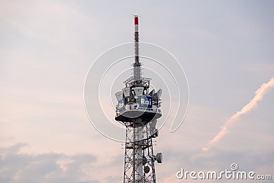 RAI, Radio Televisione Italiana tower in Milan, Italy Editorial Stock Photo