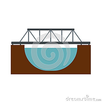 Rail bridge icon Vector Illustration