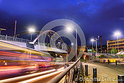 Rail bridge Sheffield UK Stock Photo
