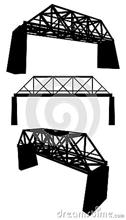 Rail Bridge Vector 01 Stock Photo