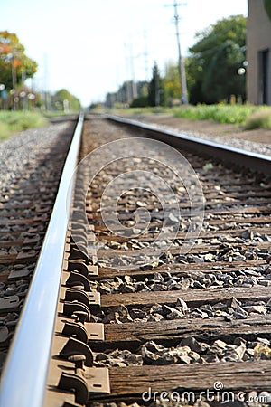 Rail Road tracks Stock Photo