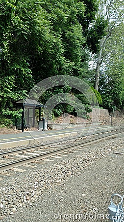 Rail Station On A Saturday Morning Stock Photo