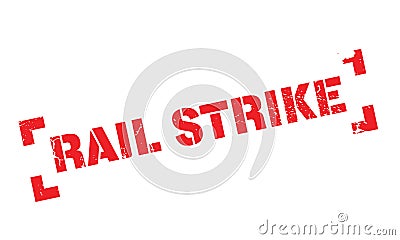 Rail Strike rubber stamp Vector Illustration