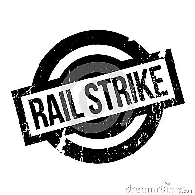 Rail Strike rubber stamp Vector Illustration