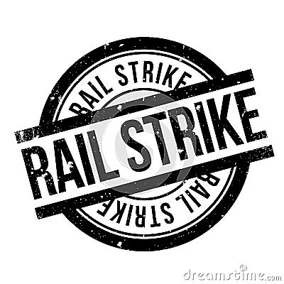 Rail Strike rubber stamp Vector Illustration