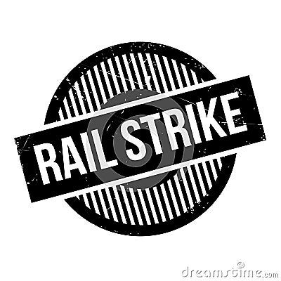 Rail Strike rubber stamp Vector Illustration