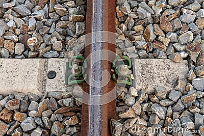 Rail subjection detail Stock Photo