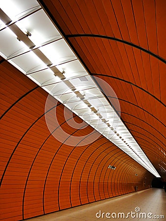 Rail tunnel Stock Photo