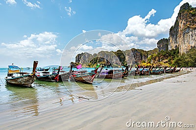 Railay Beach, Krabi province Thailand Editorial Stock Photo