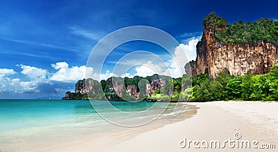 Railay beach in Krabi Thailand Stock Photo