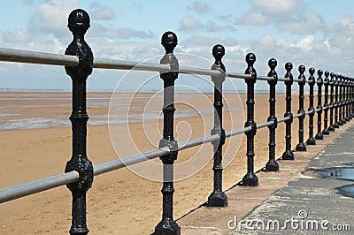 Railing perspective Stock Photo