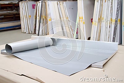 Railing system in the kitchen. Stock Photo