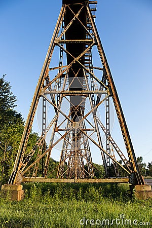 Railroad Bridge Supports Stock Photo