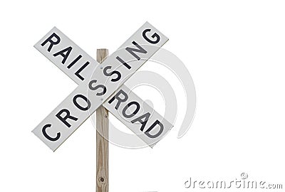 Railroad Crossing Sign Stock Photo