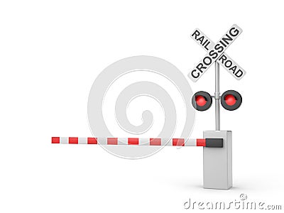 Railroad crossing Stock Photo