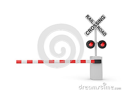 Railroad crossing Stock Photo