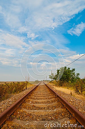Railroad Line Stock Photo
