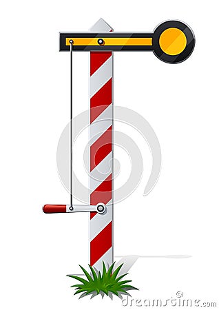 Railroad semaphore Vector Illustration