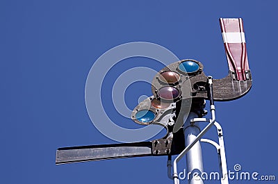 Railroad Semaphore Signal Stock Photo