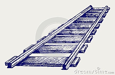 Railroad sketch Vector Illustration